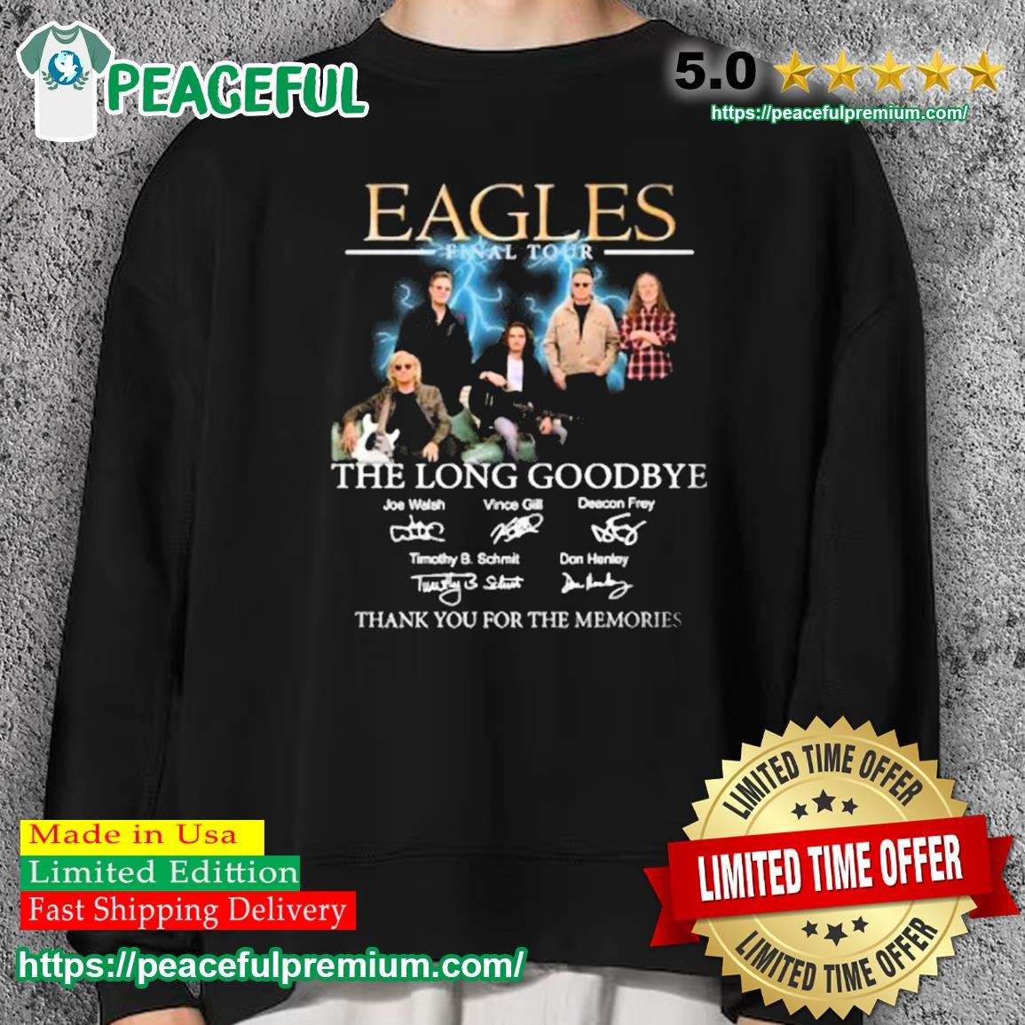 Eagles Band Tour 2023 Shirt The Long Goodbye Sweatshirt Hoodie T