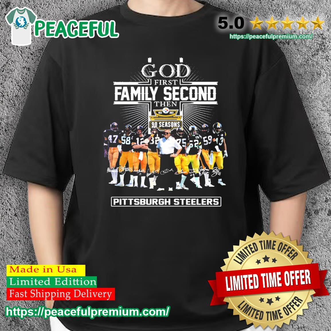 God Family Steelers Veteran T-Shirt