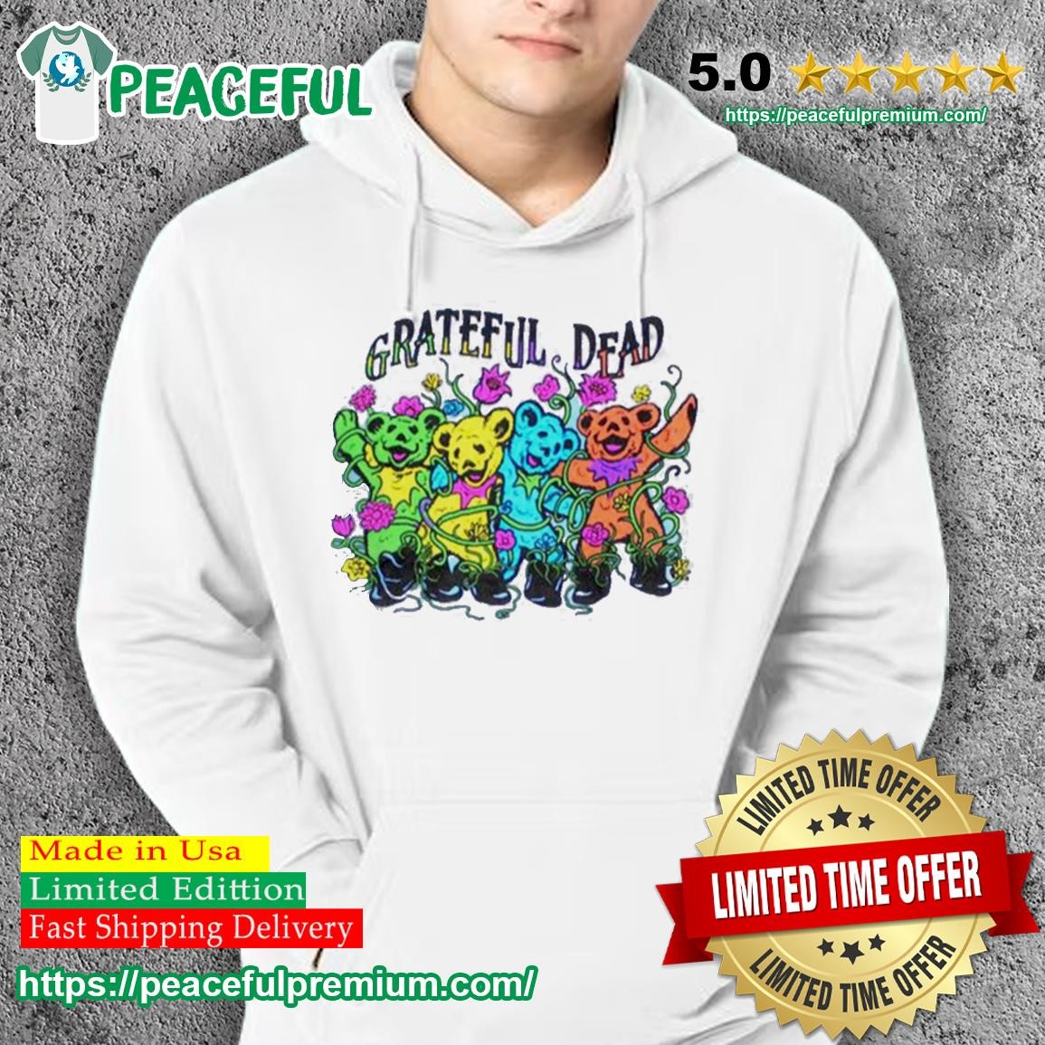 Official Grateful Dead Bears And Flowers T-shirt,Sweater, Hoodie, And Long  Sleeved, Ladies, Tank Top