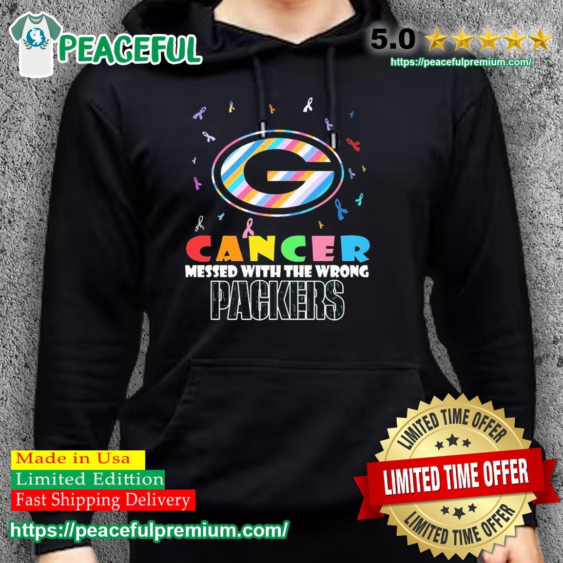 Green Bay Packers Cancer Messed With The Wrong Packers 2023 Shirt