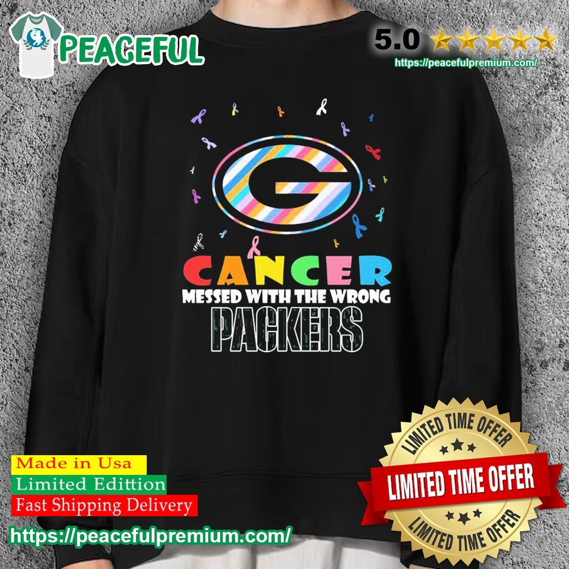 Green Bay Packers NFL Cancer Mess With The Wrong shirt, hoodie, sweater,  long sleeve and tank top