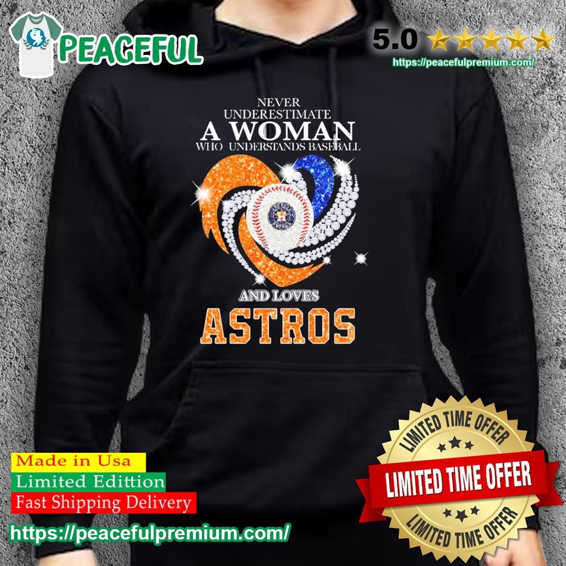 Never Underestimate A Woman Who Understands Baseball And Loves Houston Astros  Shirt, hoodie, tank top, sweater and long sleeve t-shirt