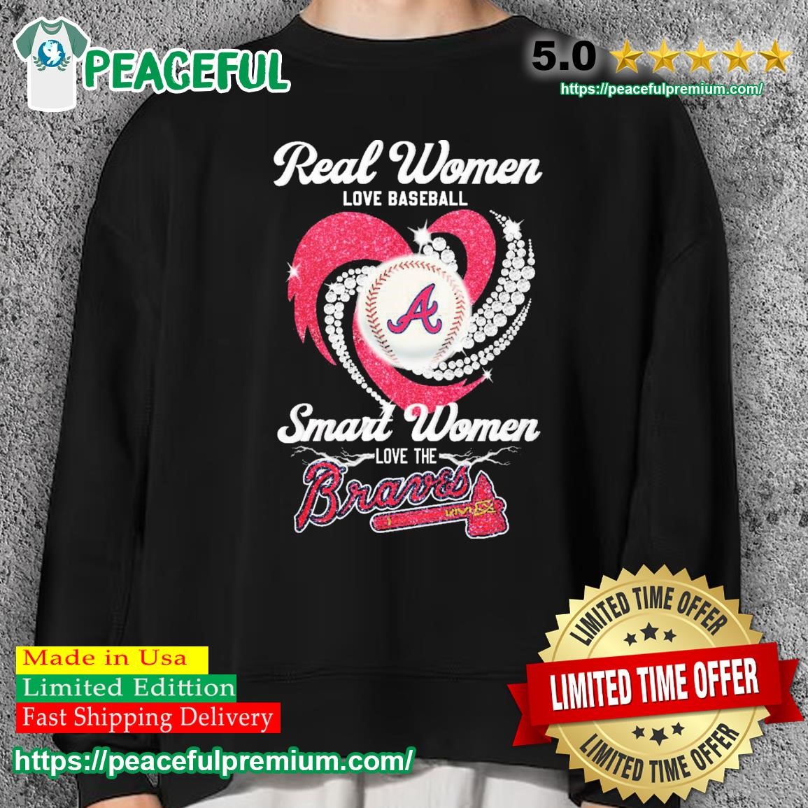 Real women love baseball smart women love the Braves shirt, hoodie,  sweater, long sleeve and tank top