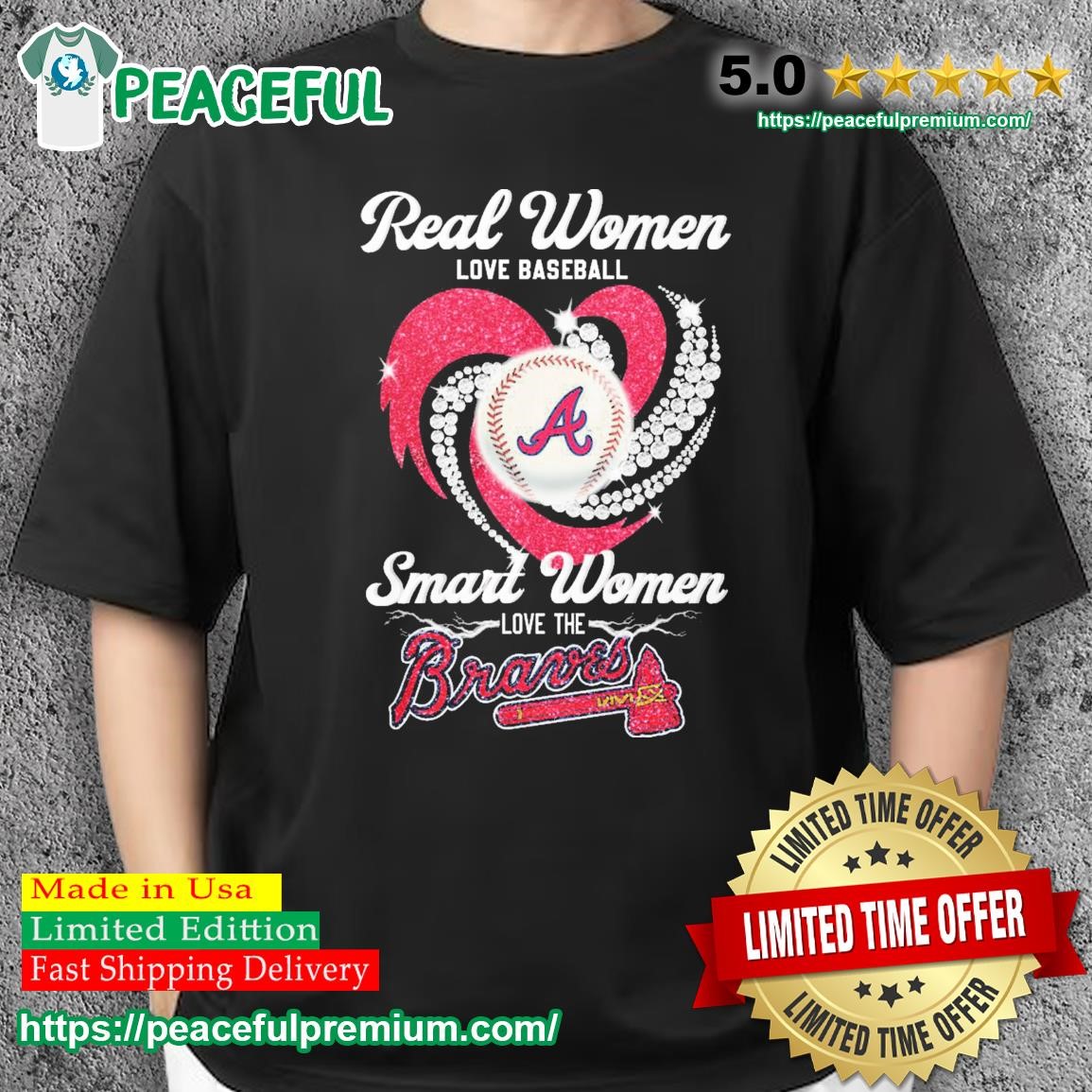 Official heart Diamonds Real Women Love Baseball Smart Women Love