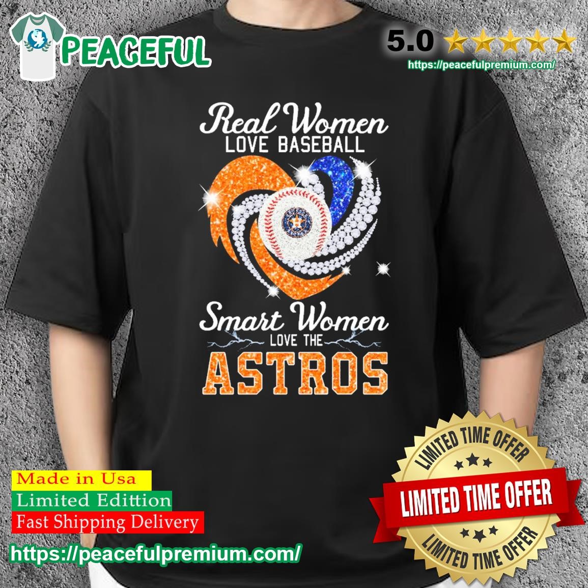 2023 Real women love baseball smart the Houston Astros shirt