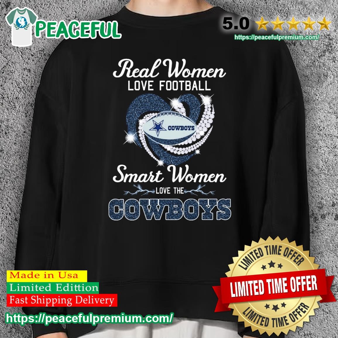 Official Real Women love football Smart Women love the Dallas Cowboys  shirt, hoodie, sweater, long sleeve and tank top