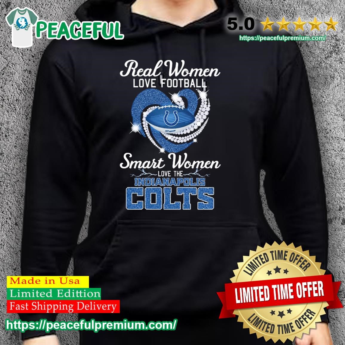 Real women love football smart women love the Indianapolis Colts heart logo  gift shirt, hoodie, sweater, long sleeve and tank top