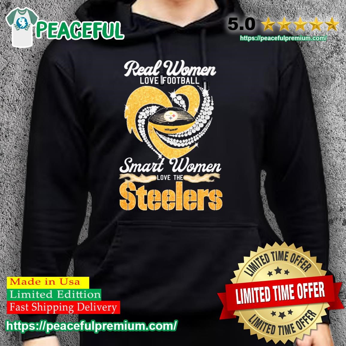 Real women love football smart women love Steelers shirt, hoodie, sweater,  long sleeve and tank top