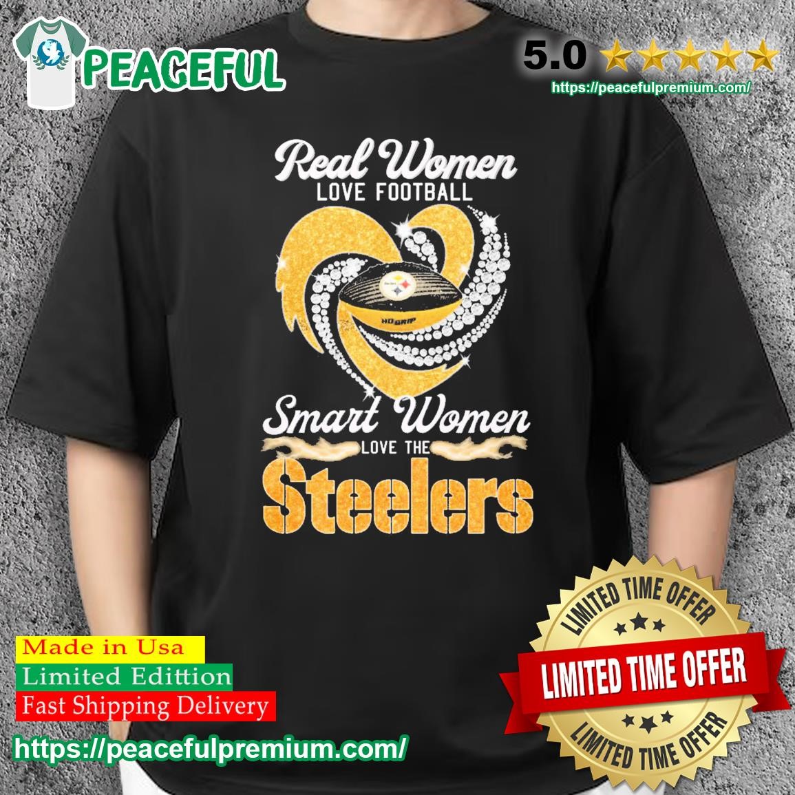 Real women love football smart women love the Steelers heart shirt, hoodie,  sweatshirt and tank top