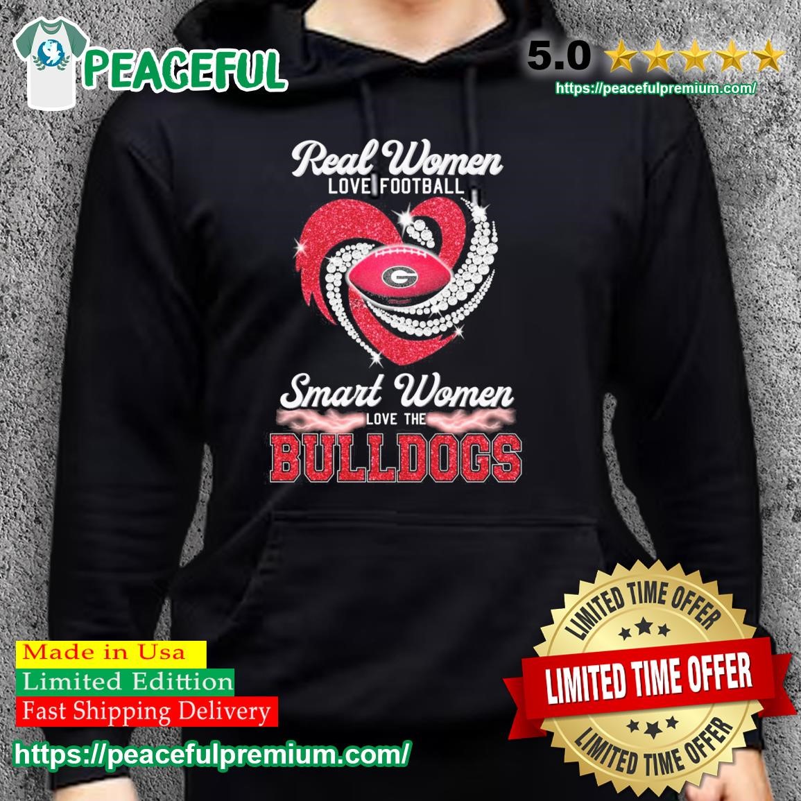 Heart Diamonds Real Women Love Football Smart Women Love The UGA Bulldogs Shirt hoodie.jpg