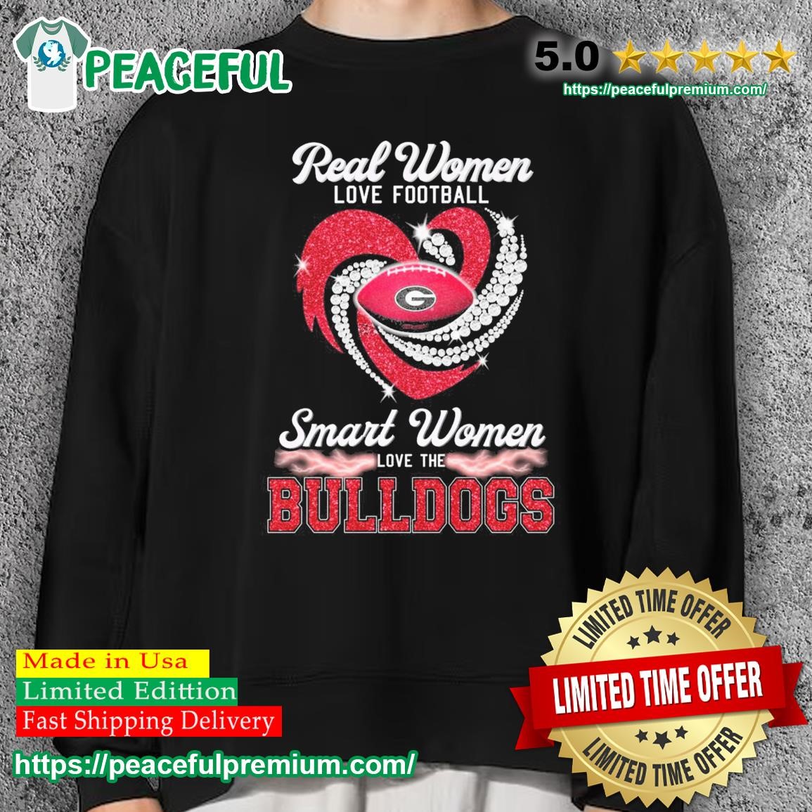 Heart Diamonds Real Women Love Football Smart Women Love The UGA Bulldogs Shirt sweater.jpg