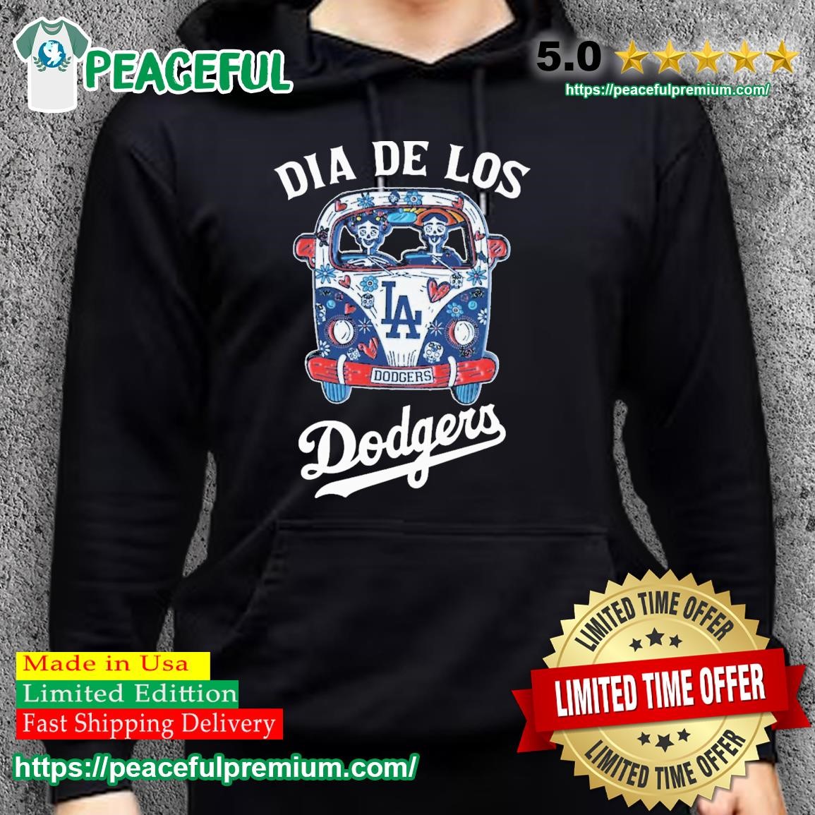 Hippie Car Dia De Los Los Angeles Dodgers Shirt, hoodie, sweater, long  sleeve and tank top