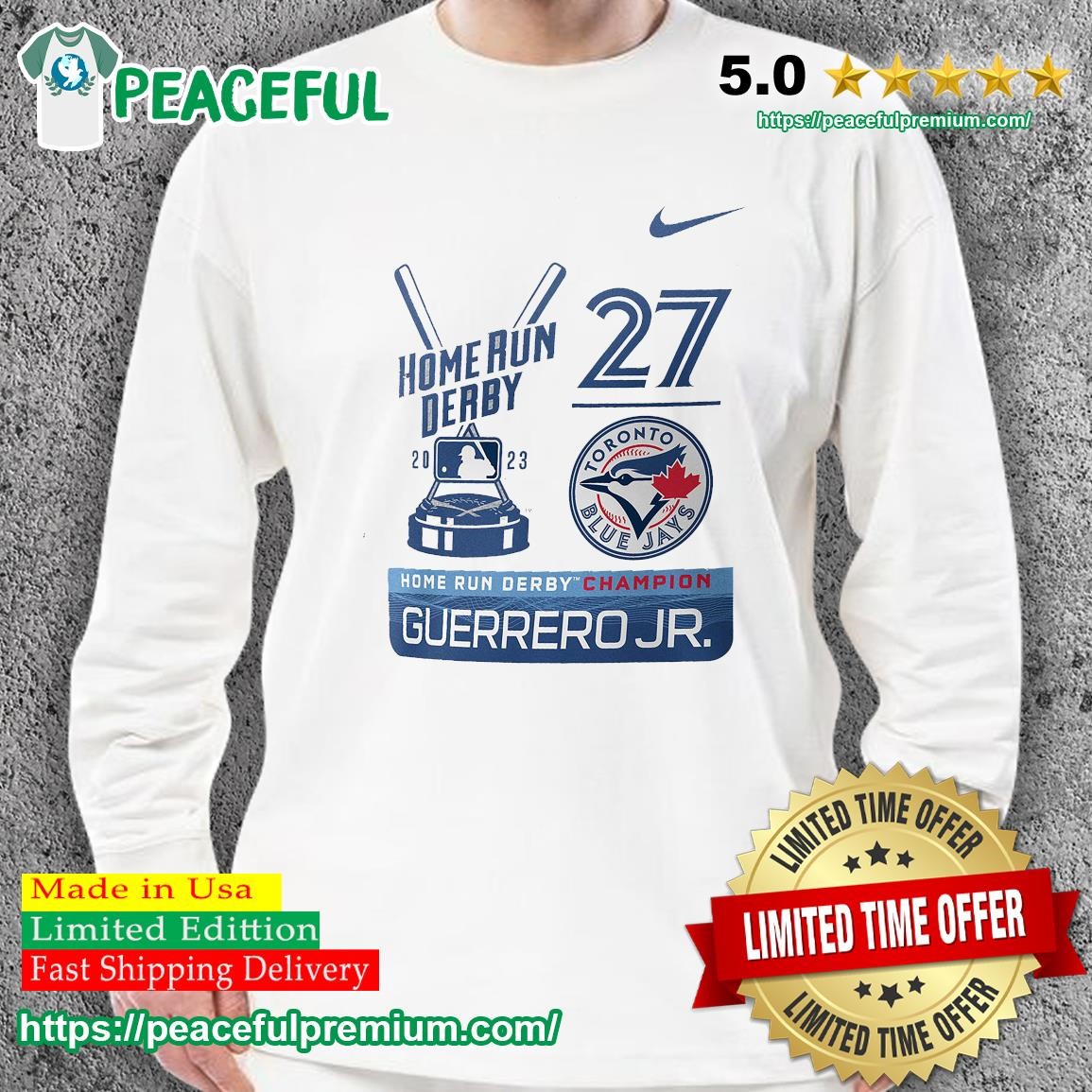 Vladimir Guerrero Jr. Toronto Blue Jays Nike 2023 Home Run Derby Champion T- Shirt, hoodie, sweater, long sleeve and tank top