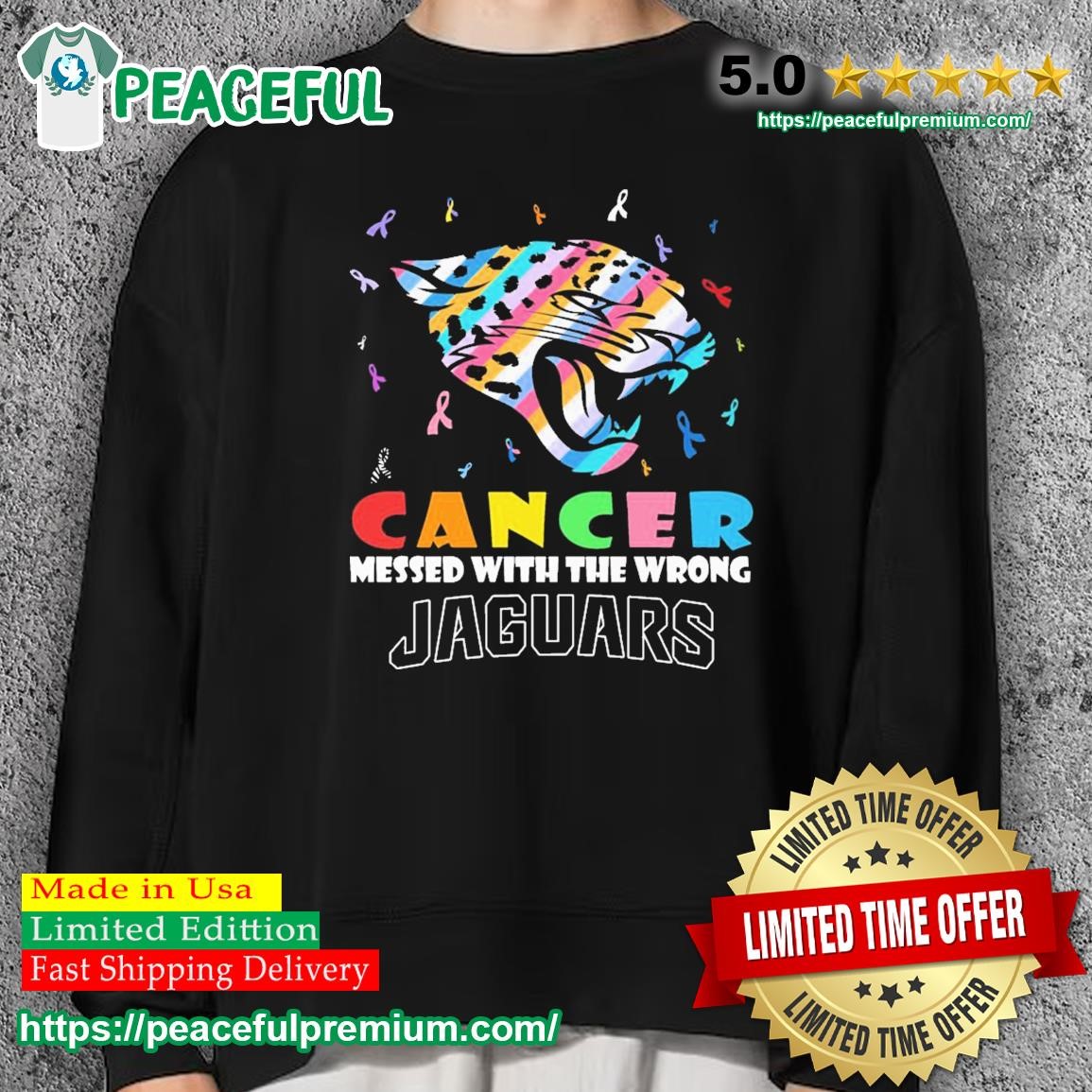 Jacksonville Jaguars NFL Football Cancer Messed With The Wrong shirt,  hoodie, sweater, long sleeve and tank top