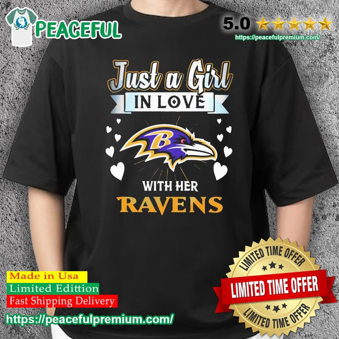 Just A Girl In Love With Her Baltimore Ravens Logo Shirt, hoodie, sweater,  long sleeve and tank top