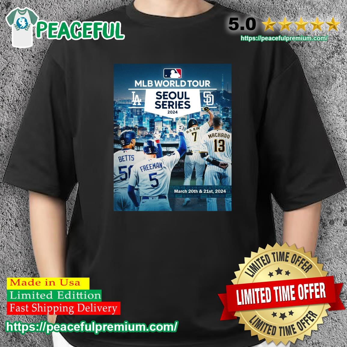 Shop Mlb Dodger La Design Quality T-shirt Unisex with great