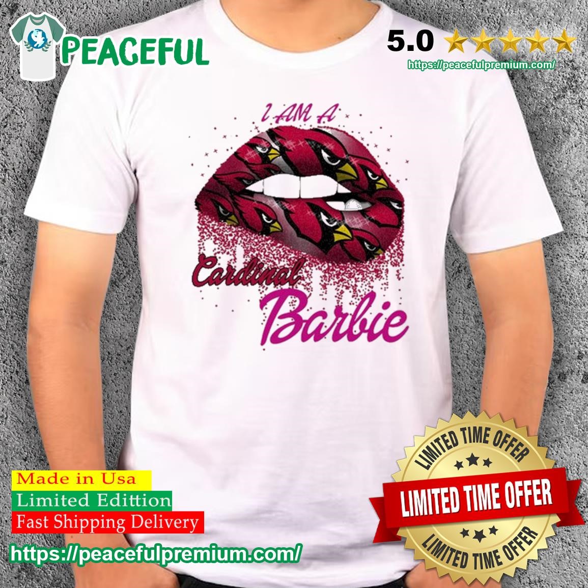 Lips Arizona Cardinals Barbie 2023 Shirt