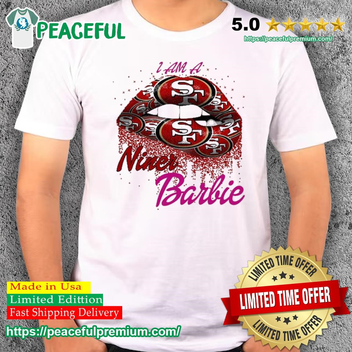 Lip San Francisco 49ers I Am A 49er Barbie Shirt, hoodie, sweater