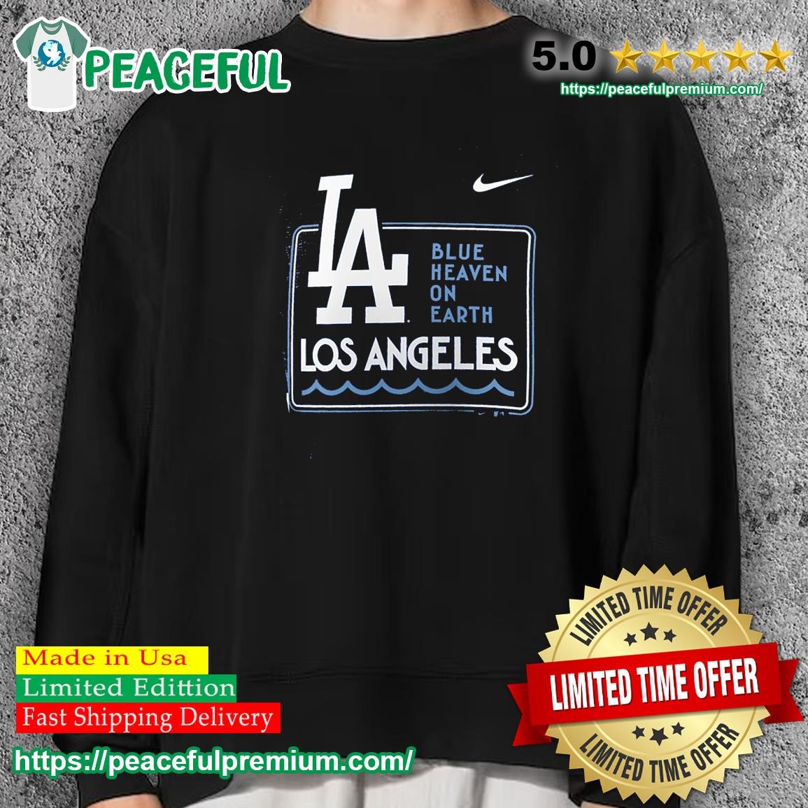 Los Angeles Dodgers Nike Blue Heaven On Earth Shirt, hoodie