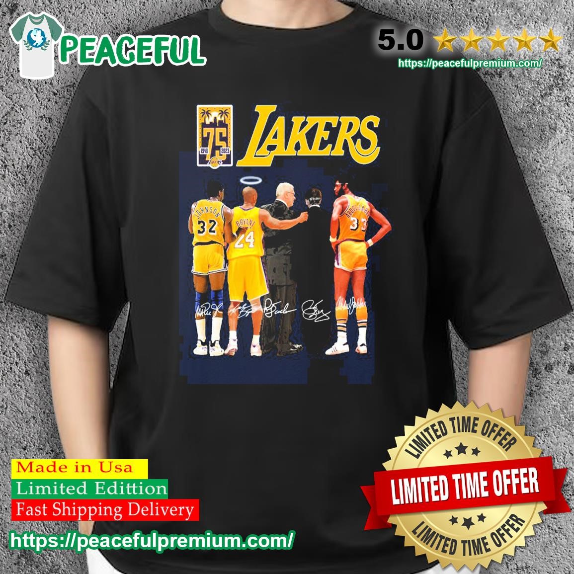 Los Angeles Lakers 75 Years Memories Shirt, hoodie, sweater, long