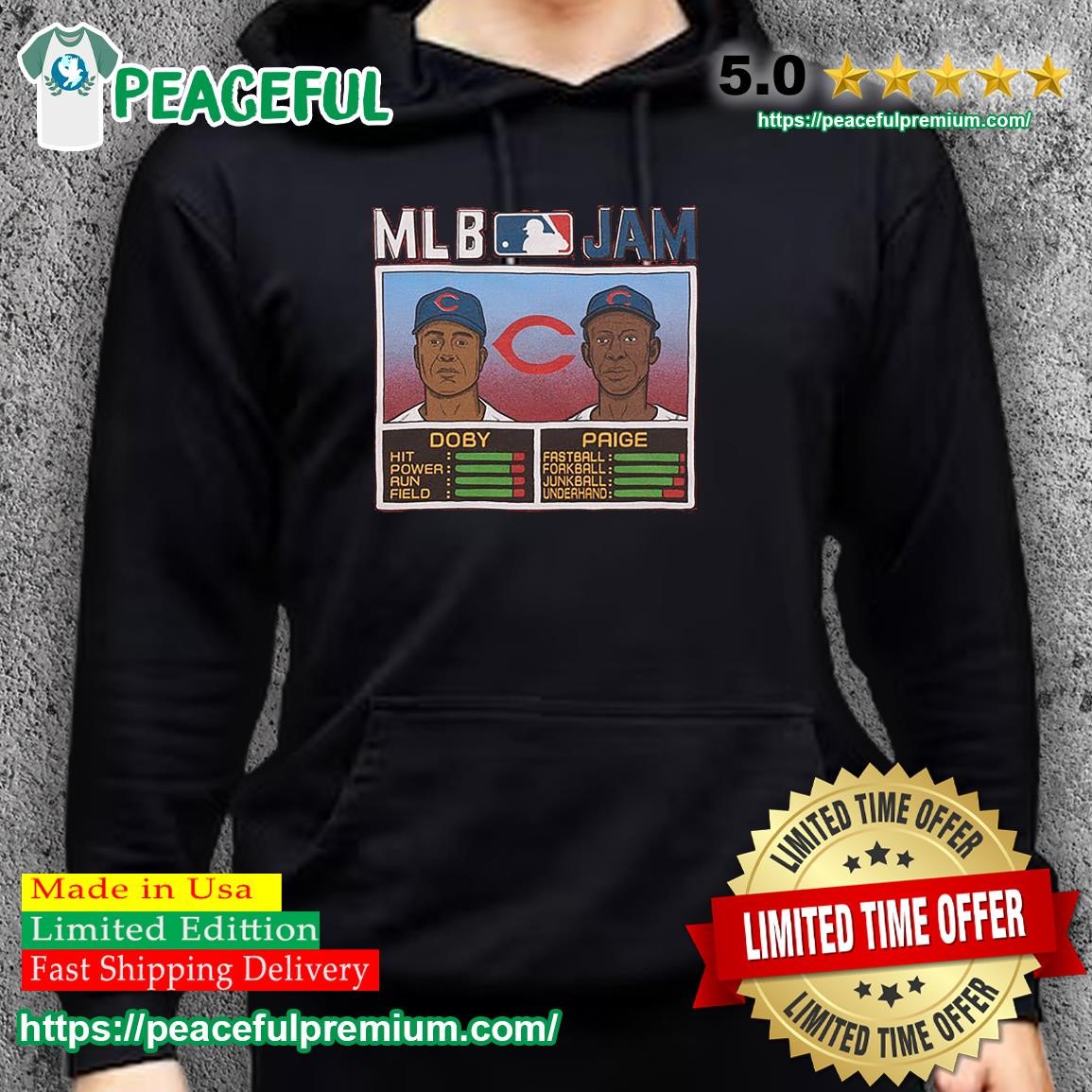 Original mLB Jam Cleveland Larry Doby and Satchel Paige shirt