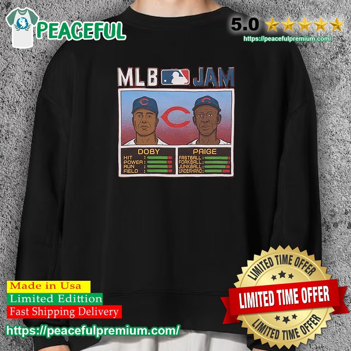 Mlb Jam Cleveland Larry Doby And Satchel Paige Logo Shirt, hoodie