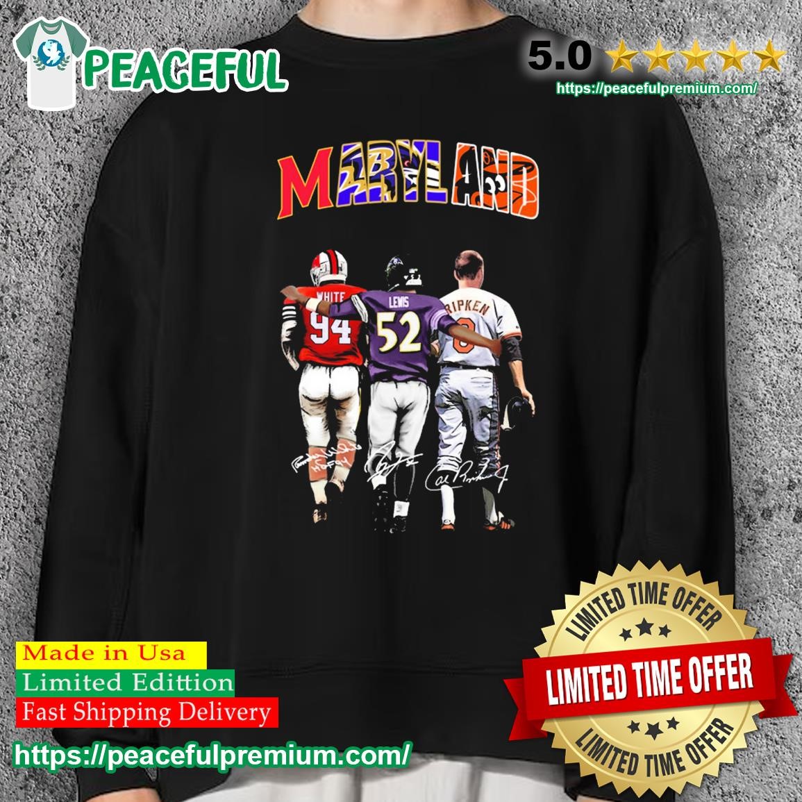 Maryland Randy White Ray Lewis and Cal Ripken Jr signatures shirt, hoodie,  sweater, long sleeve and tank top