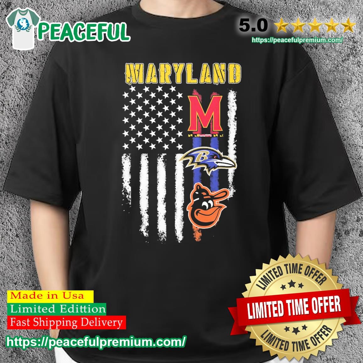 MD Flag Sleeves T-Shirt