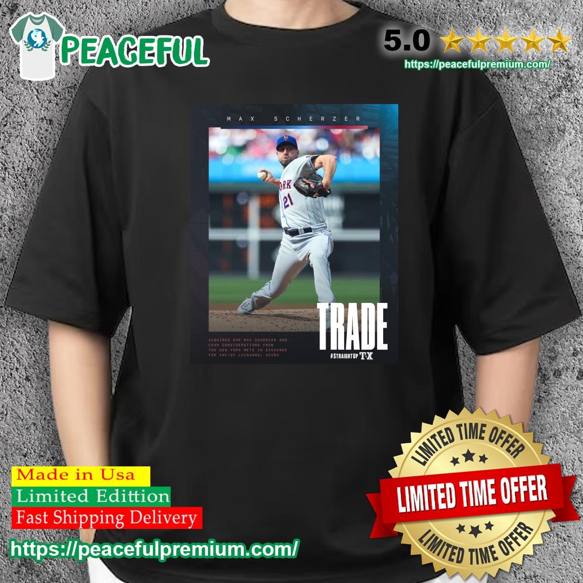  Max Scherzer: Scherzday Texas - Texas Baseball T-Shirt