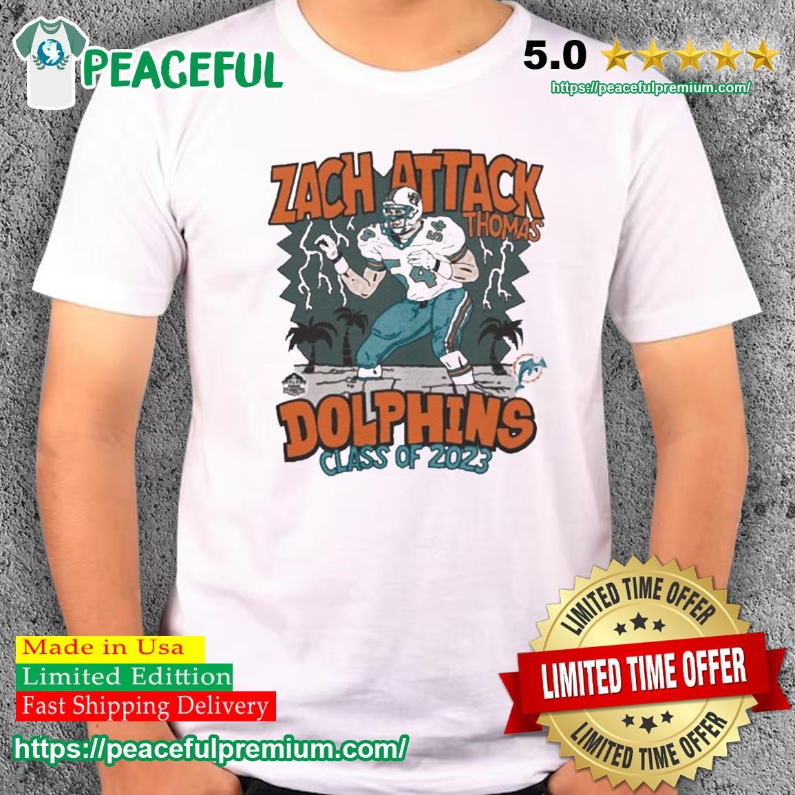 Official miami dolphins zach attack thomas dolphins shirt, hoodie, sweater, long  sleeve and tank top