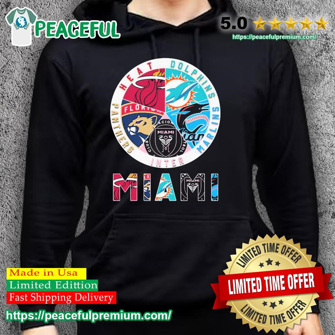 Official MiamI heat panthers dolphins marlins and inter miamI with