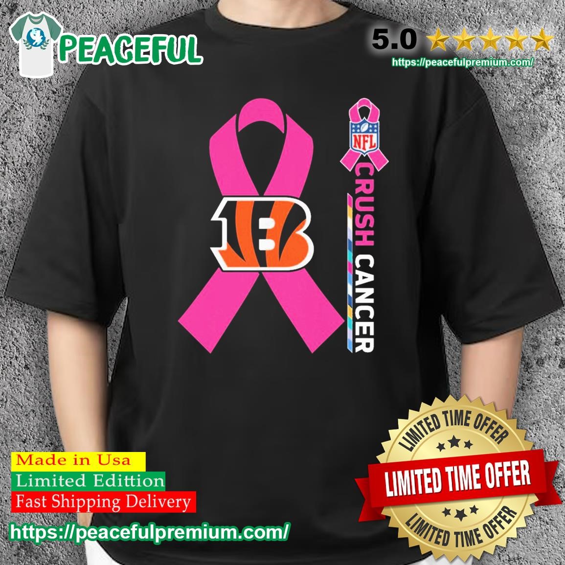 Crush Cancer Cleveland Browns NFL Shirt Cancer Support