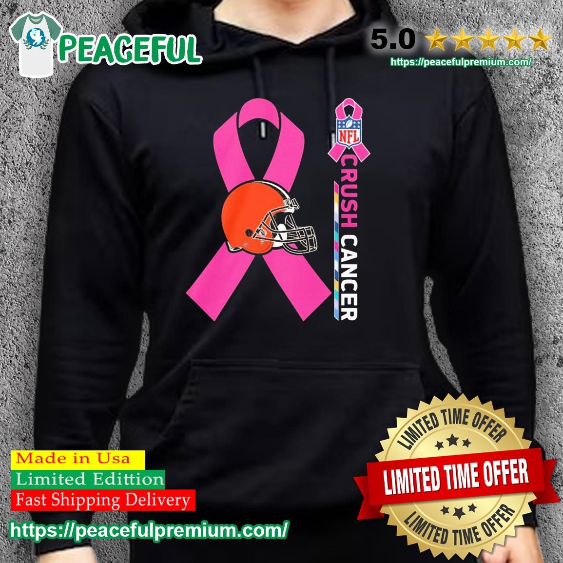 NFL Crush Cancer Cleveland Browns Shirt, hoodie, sweater, long sleeve and  tank top