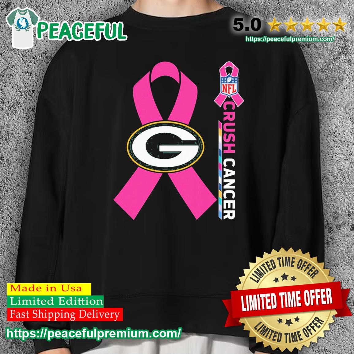 Green Bay Packers NFL Crush Cancer shirt, hoodie, sweater, long