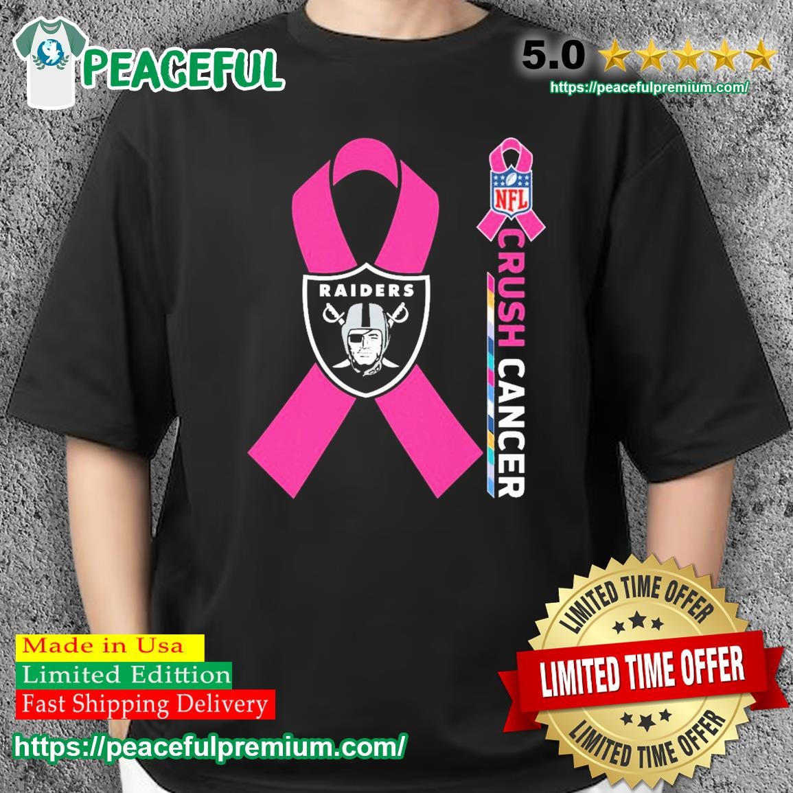 Las Vegas Raiders Breast Cancer Awareness Shirts, Raiders Crucial