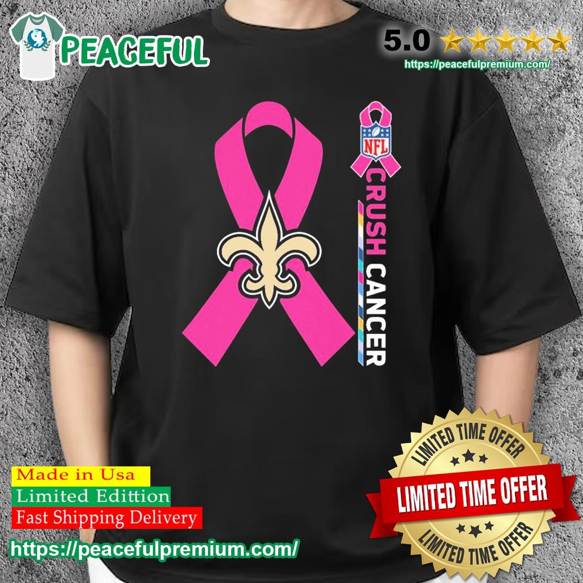 New Orleans Saints NFL Crush Cancer shirt, hoodie, sweater, long