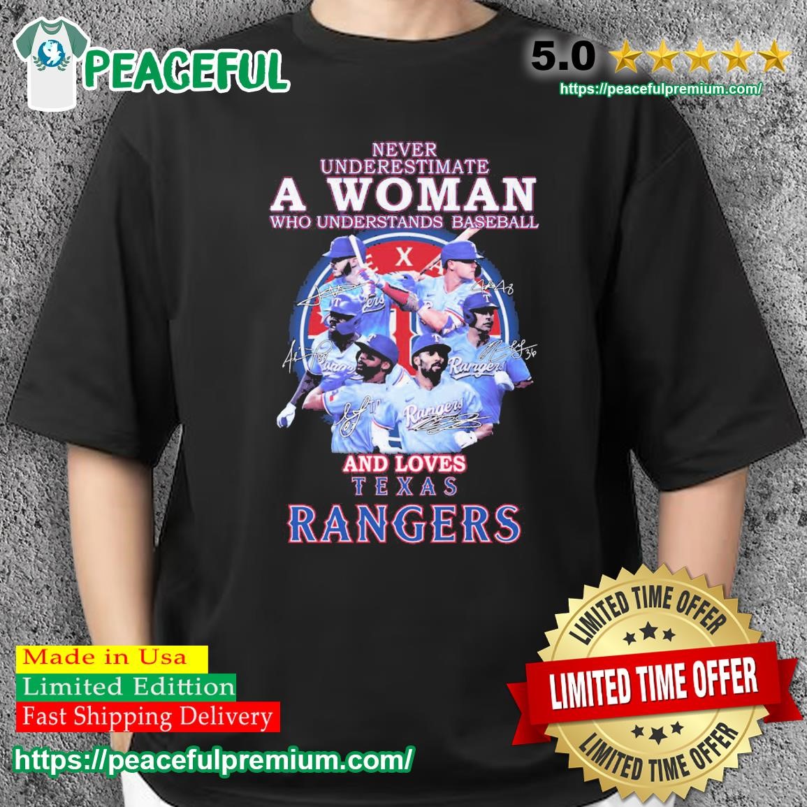 Never underestimate a woman who understands baseball and loves Texas  Rangers shirt, hoodie, tank top, sweater and long sleeve t-shirt