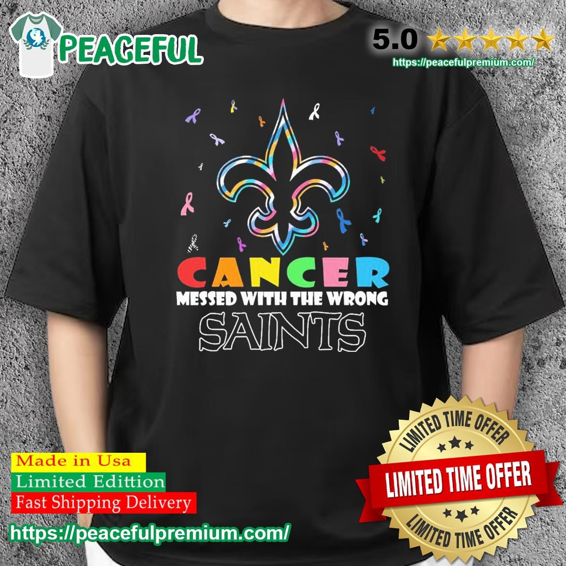 New Orleans Saints NFL Cancer Mess With The Wrong Shirt, hoodie, sweater,  long sleeve and tank top