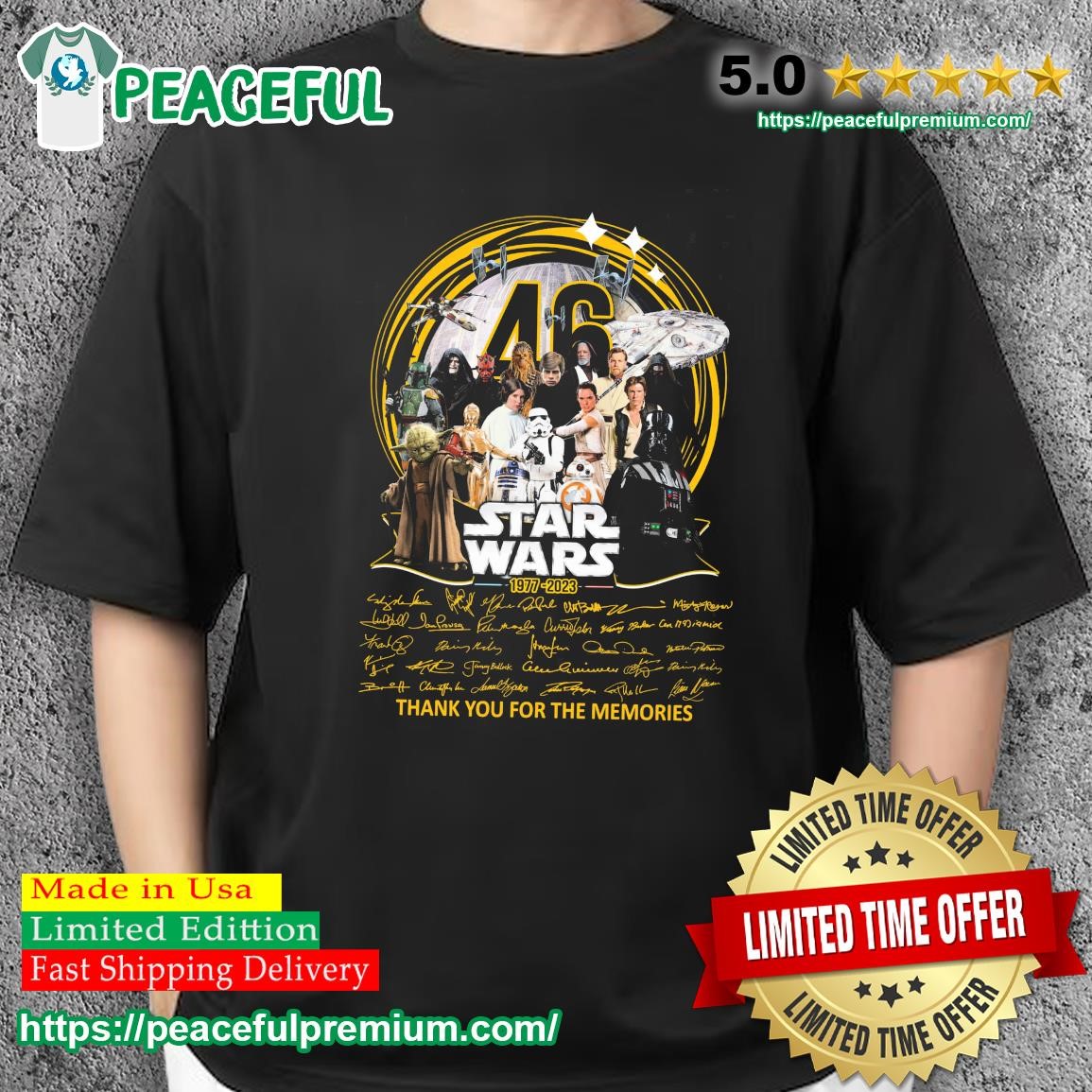 https://images.peacefulpremium.com/2023/07/Official-46-Year-Star-Wars-Characters-1977-2023-Thank-You-For-The-Memories-Signatures-Shirt-t-shirt.jpg