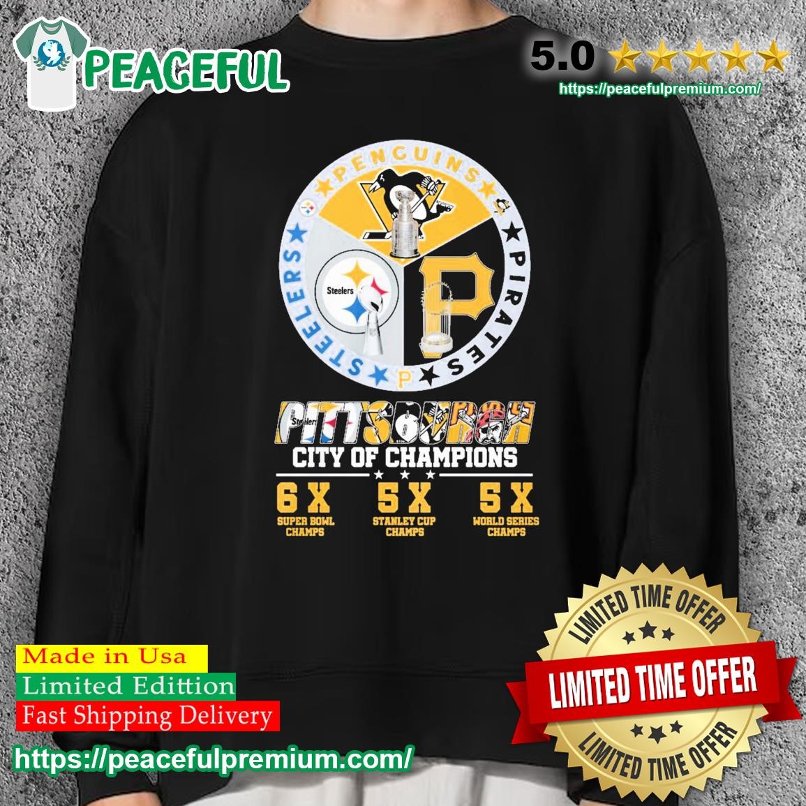 Pittsburgh Steelers Penguins Pirates City Champions 2023 Shirt