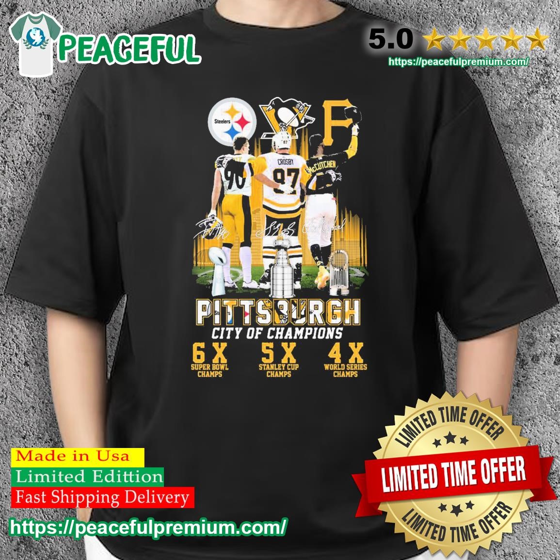 Pittsburgh Steelers Penguins Pirates City Champions 2023 Shirt