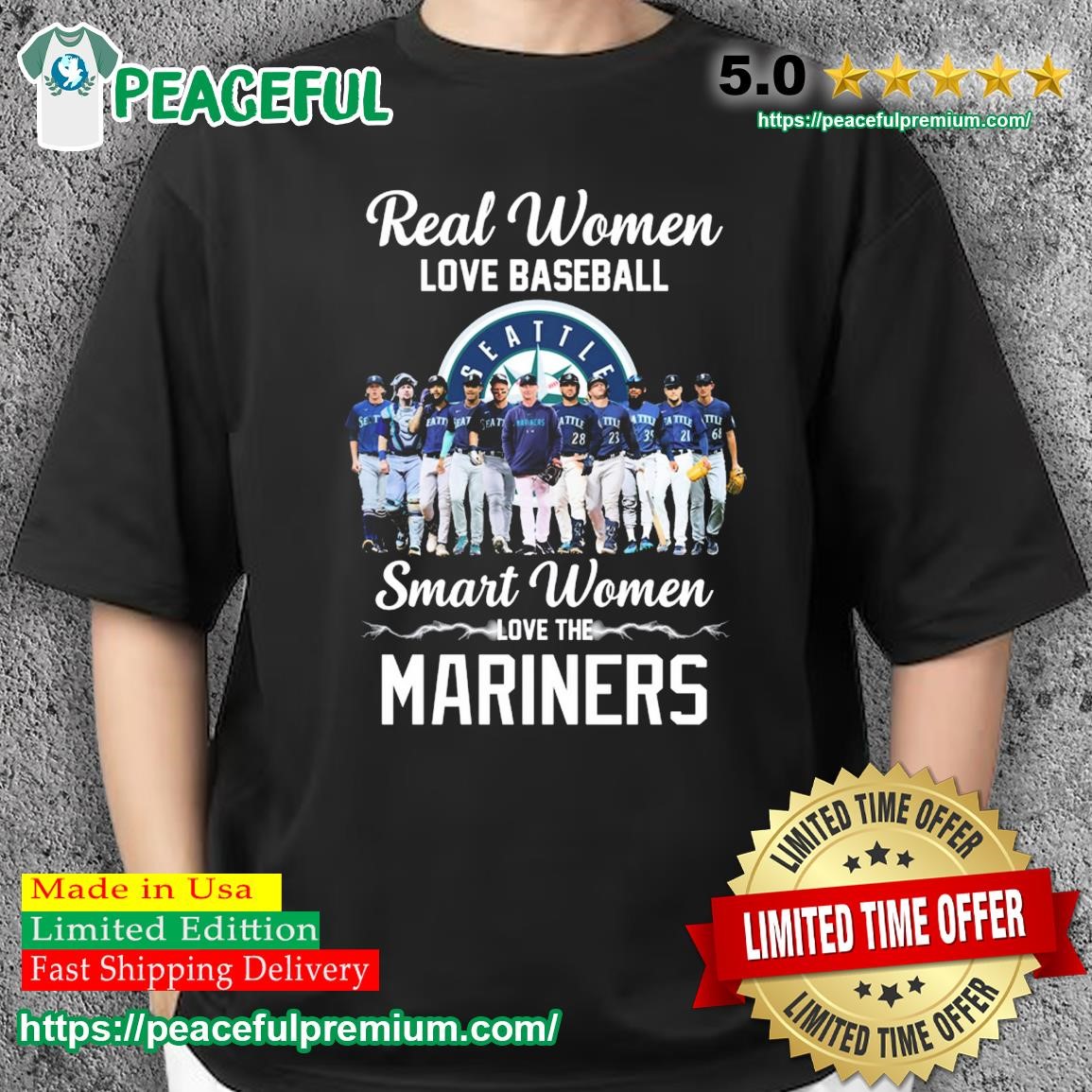 Real women love baseball smart women love the Seattle Mariners shirt,  hoodie, sweater and long sleeve