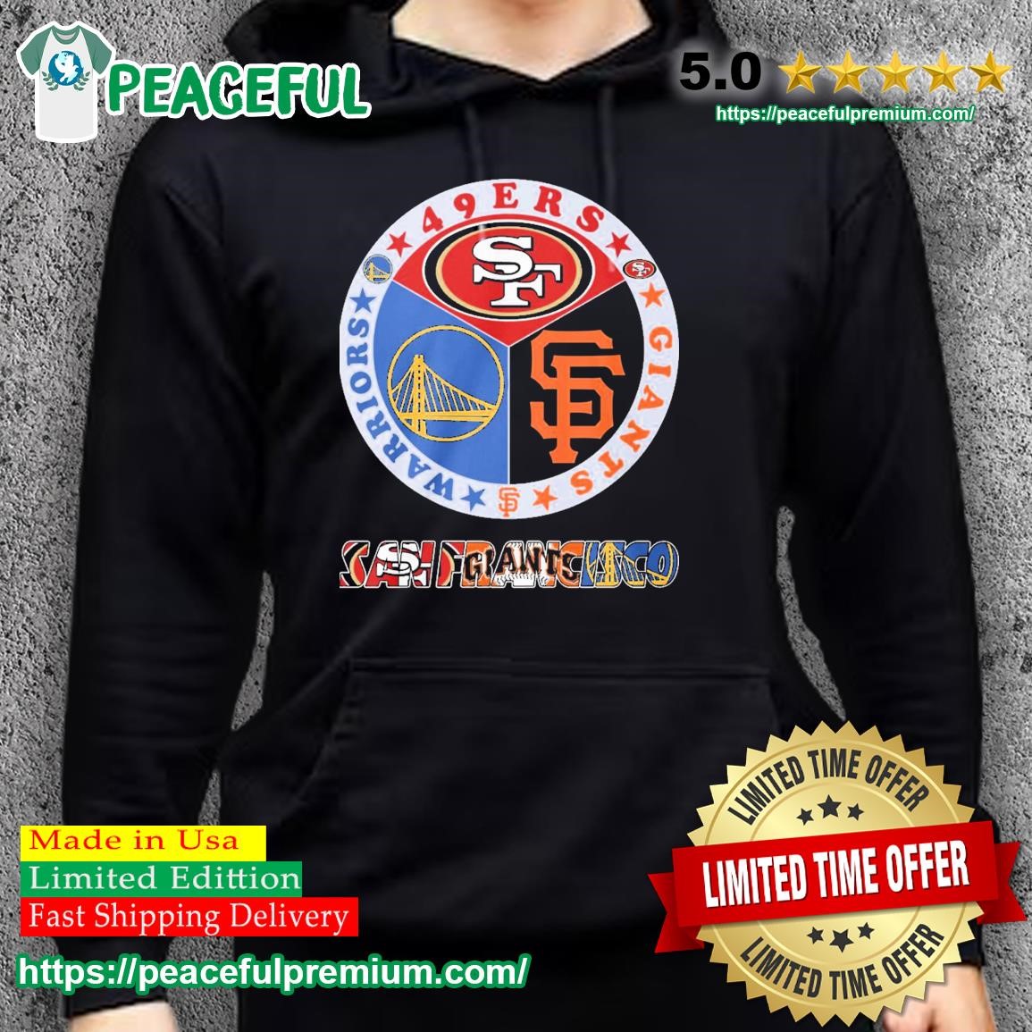 San Francisco 49ers Warriors Giants teams logo 2023 T-shirt, hoodie,  sweater, long sleeve and tank top