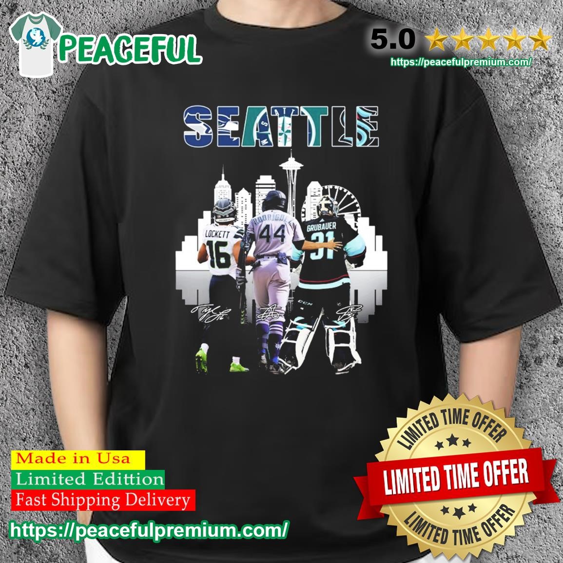 Seattle Sports Tyler Lockett Julio Rodríguez Philipp Grubauer Signatures  Shirt, hoodie, sweater, long sleeve and tank top