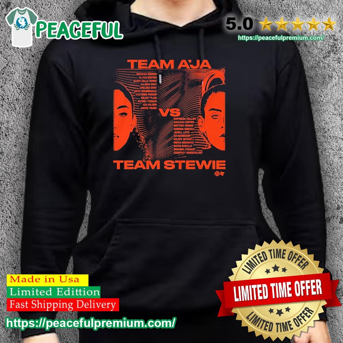 Team Stewie Vs. Team A'ja 2023 All-star Shirt, hoodie, sweater