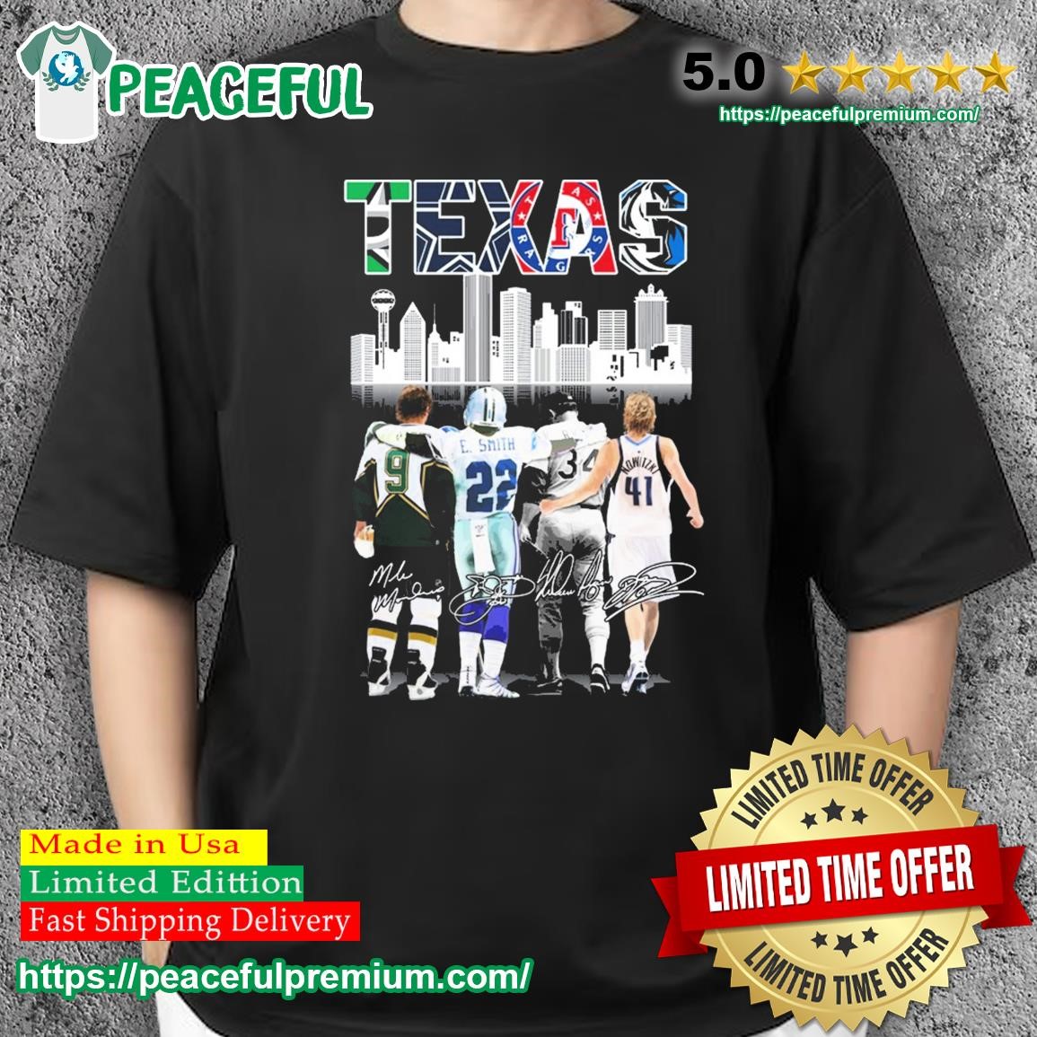 Dallas All Team Sports Mike Modano Emmitt Smith Nolan Ryan And Dirk  Nowitzki Signatures T-shirt,Sweater, Hoodie, And Long Sleeved, Ladies, Tank  Top