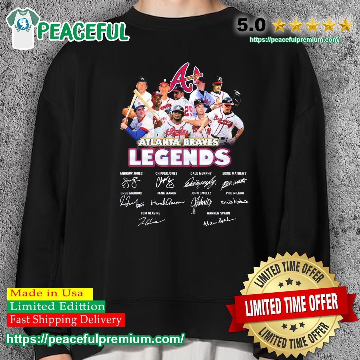 Atlanta Braves Legends Unisex T-Shirt, hoodie, sweater and long sleeve