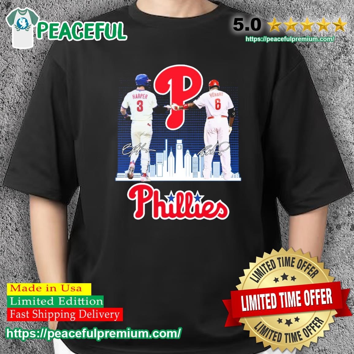 Philadelphia Phillies Skyline 2023 World Series Champions T Shirt