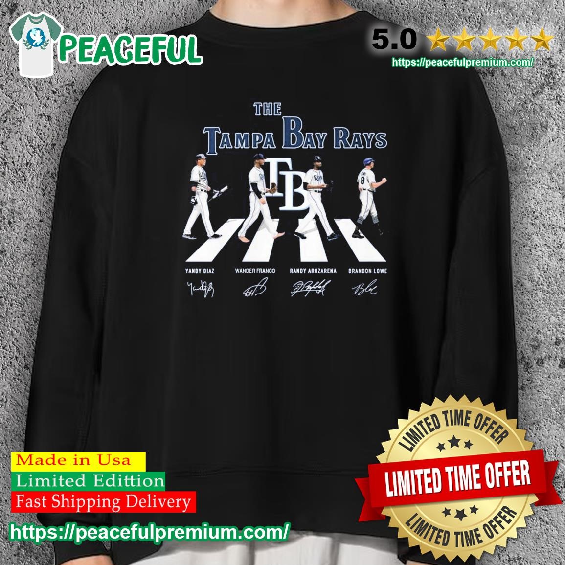The Tampa Bay Rays Abbey Road Diaz Franco arozarena And Lowe Signatures  Shirt, hoodie, sweater, long sleeve and tank top