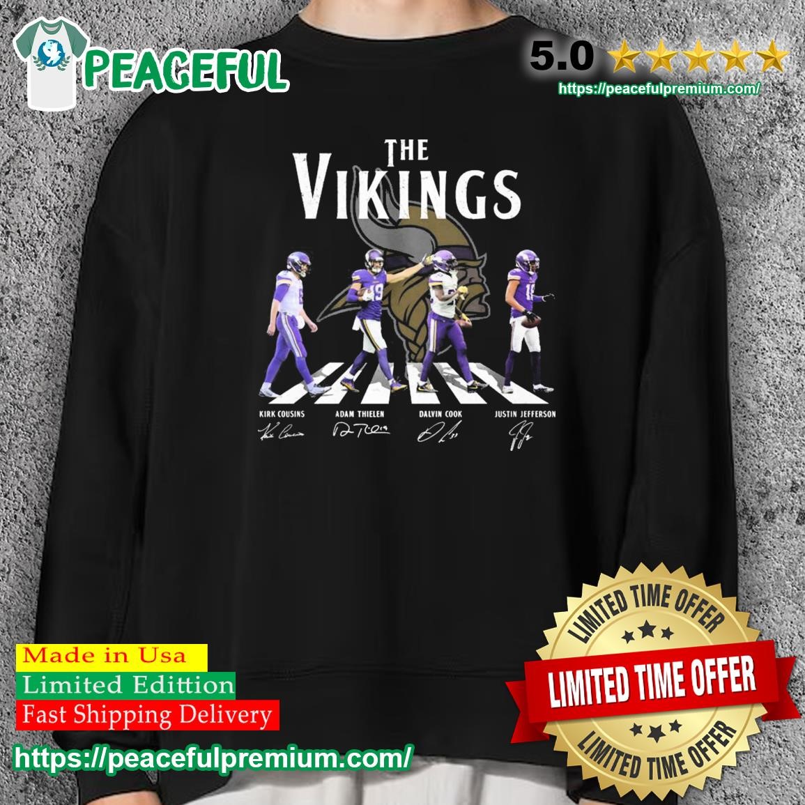 Official the Vingkings Abbey Road Kirk Cousins Adam Thielen Dalvin Cook And  Justin Jefferson Shirt, hoodie, sweater, long sleeve and tank top